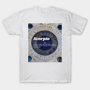 Scorpio Zodiac Roman Numeral Print T-Shirt